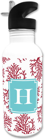 Create-Your-Own Personalized Water Bottles by Boatman Geller (Coral)