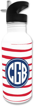 Create-Your-Own Personalized Water Bottles by Boatman Geller (Brush Stripe) Create-Your-Own Personalized Water Bottles by Boatman Geller (Brush Stripe)