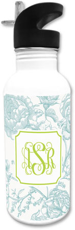 Create-Your-Own Personalized Water Bottles by Boatman Geller (Floral Toile) Create-Your-Own Personalized Water Bottles by Boatman Geller (Floral Toile)