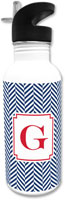 Create-Your-Own Personalized Water Bottles by Boatman Geller (Herringbone)