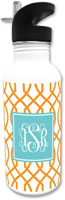 Create-Your-Own Personalized Water Bottles by Boatman Geller (Trellis Reverse)