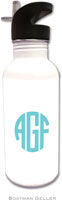 Personalized Water Bottles by Boatman Geller (Circle Monogram)