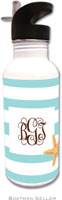 Personalized Water Bottles by Boatman Geller (Stripe Starfish)