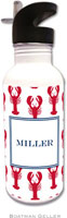 Personalized Water Bottles by Boatman Geller (Lobsters Red)