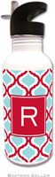 Personalized Water Bottles by Boatman Geller (Kate Red & Teal Preset)