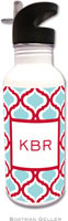 Personalized Water Bottles by Boatman Geller (Kate Red & Teal)