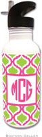 Personalized Water Bottles by Boatman Geller (Kate Raspberry & Lime)