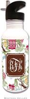 Personalized Water Bottles by Boatman Geller (Chinoiserie Autumn Preset)