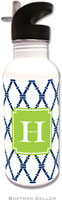 Boatman Geller - Personalized Water Bottles (Bamboo Navy & Green Preset)