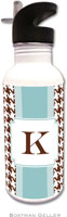 Personalized Water Bottles by Boatman Geller (Alex Houndstooth Chocolate)
