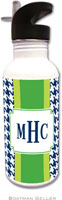 Personalized Water Bottles by Boatman Geller (Alex Houndstooth Navy)