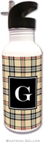 Personalized Water Bottles by Boatman Geller (Town Plaid Preset)