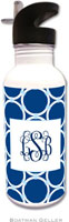 Personalized Water Bottles by Boatman Geller (Bamboo Rings Navy)