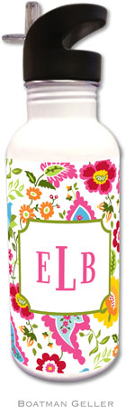 Personalized Water Bottles by Boatman Geller (Bright Floral)