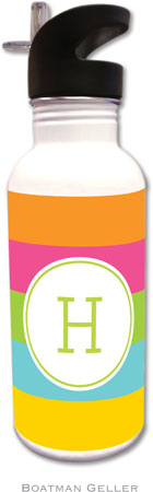 Personalized Water Bottles by Boatman Geller (Bold Stripe)