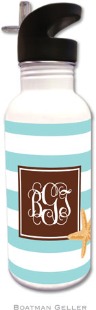 Personalized Water Bottles by Boatman Geller (Stripe Starfish Preset) Personalized Water Bottles by Boatman Geller (Stripe Starfish Preset)