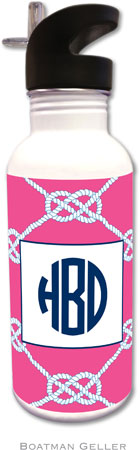 Personalized Water Bottles by Boatman Geller (Nautical Knot Raspberry) Personalized Water Bottles by Boatman Geller (Nautical Knot Raspberry)