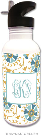Personalized Water Bottles by Boatman Geller (Suzani Gold) Personalized Water Bottles by Boatman Geller (Suzani Gold)