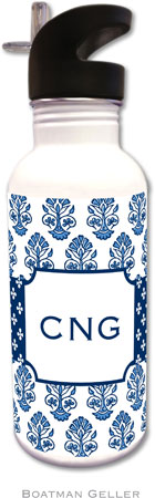 Personalized Water Bottles by Boatman Geller (Beti Navy)