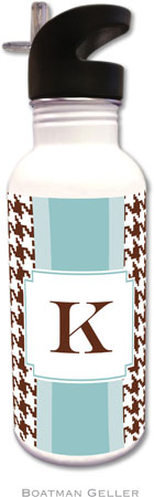 Personalized Water Bottles by Boatman Geller (Alex Houndstooth Chocolate) Personalized Water Bottles by Boatman Geller (Alex Houndstooth Chocolate)