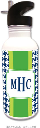 Personalized Water Bottles by Boatman Geller (Alex Houndstooth Navy) Personalized Water Bottles by Boatman Geller (Alex Houndstooth Navy)