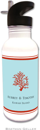 Personalized Water Bottles by Boatman Geller (Coral)