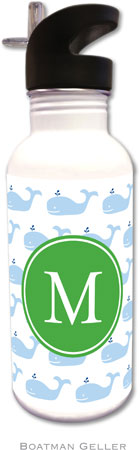 Personalized Water Bottles by Boatman Geller (Whale Repeat Preset)