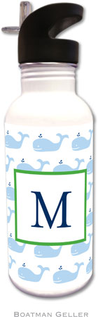 Personalized Water Bottles by Boatman Geller (Whale Repeat )