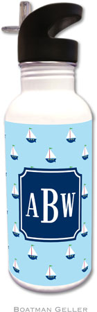 Personalized Water Bottles by Boatman Geller (Little Sailboat Preset)