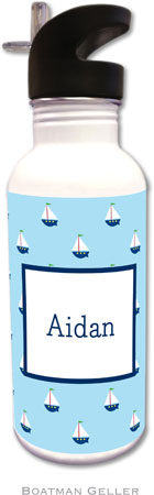 Personalized Water Bottles by Boatman Geller (Little Sailboat)