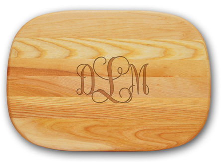 Personalized Everyday Cutting Board by Carved Solutions (Monogram)