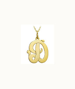 Gold Vermeil Cutout Initial Necklace Gold Vermeil Cutout Initial Necklace