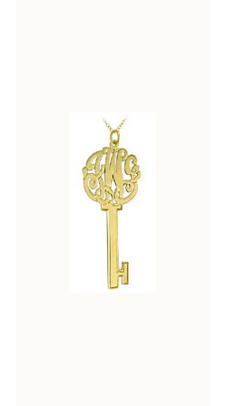 Gold Vermeil Cutout Key Necklace Gold Vermeil Cutout Key Necklace
