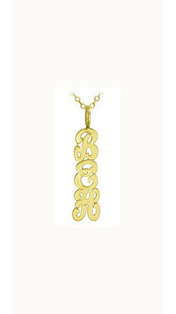 Gold Vermeil Cutout Vertical Pendant Necklace Gold Vermeil Cutout Vertical Pendant Necklace