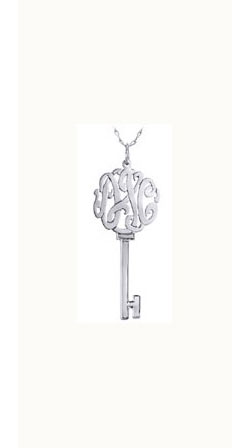 Sterling Silver Cutout Key Necklace Sterling Silver Cutout Key Necklace