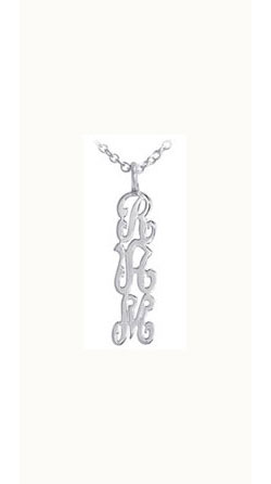 Sterling Silver Cutout Vertical Pendant Necklace Sterling Silver Cutout Vertical Pendant Necklace