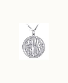 Sterling Silver Hand Engraved Script Pendant Necklace Sterling Silver Hand Engraved Script Pendant Necklace