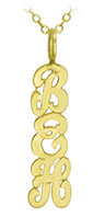 Gold Vermeil Cutout Vertical Pendant Necklace