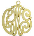 Gold Vermeil Cutout Script Necklace