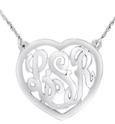 Sterling Silver Cutout Heart Necklace
