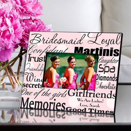 Bridesmaid Frame - Polka Dot Pink