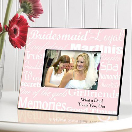 Bridesmaid Frame - White Pink Bridesmaid Frame - White Pink