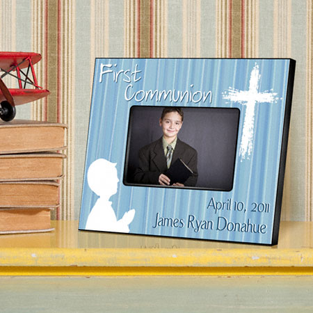 First Communion Frame - Hear Prayer Blue First Communion Frame - Hear Prayer Blue