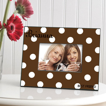 Polka Dot Picture Frame - Cocoa Polka Dot Picture Frame - Cocoa