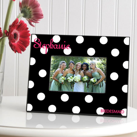 Polka Dot Picture Frame - Onyx