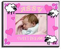 Personalized Children's Frames - Sheep Girl