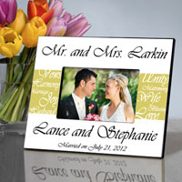 Mr. and Mrs. Wedding Frame - Mustard