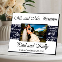 Mr. and Mrs. Wedding Frame - Navy