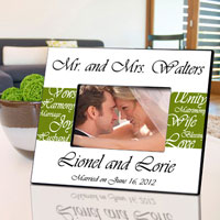 Mr. and Mrs. Wedding Frame - Olive