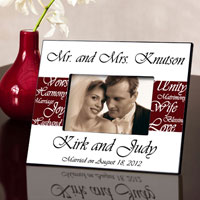 Mr. and Mrs. Wedding Frame - Wine